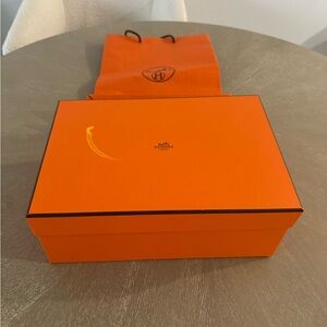 Hermes empty orange shoe box